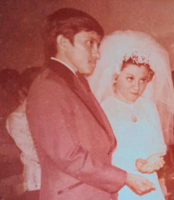 Roger y Rosy en su boda